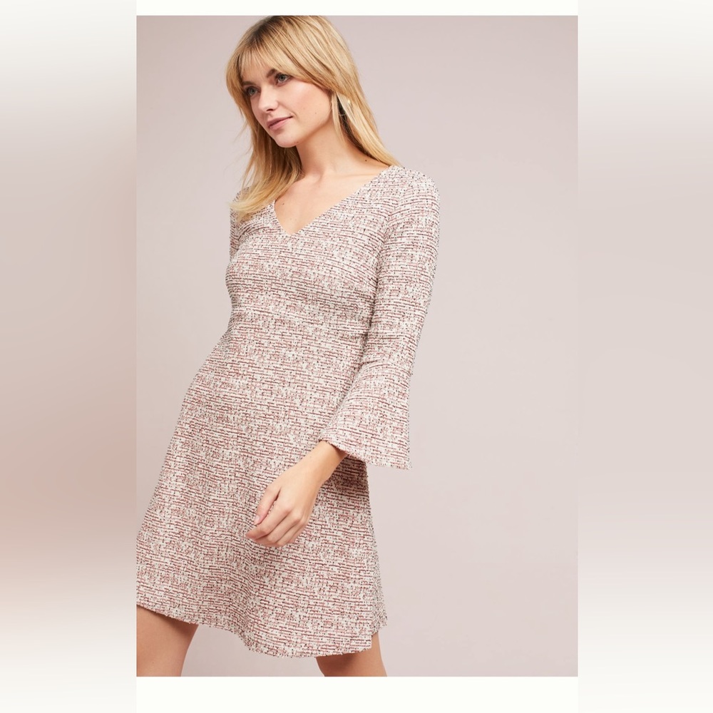 Maeve Susie Swing dress - pullover style textured with bell sleeves - size XS